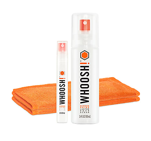 WHOOSH! Spray Cleaner With Microfiber Cloth, Duo, 0.3