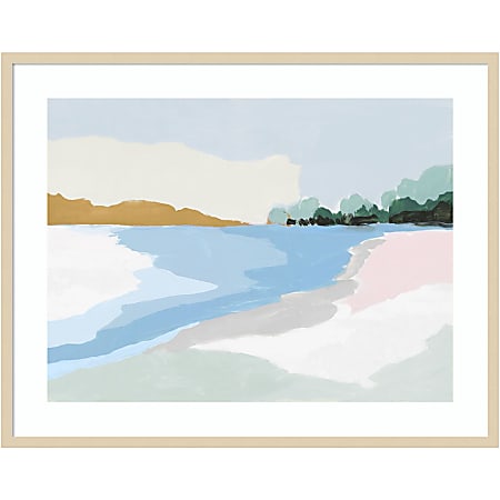 Amanti Art Soft Coastal I by Isabelle Z Wood Framed Wall Art Print, 41”W x 33”H, Natural