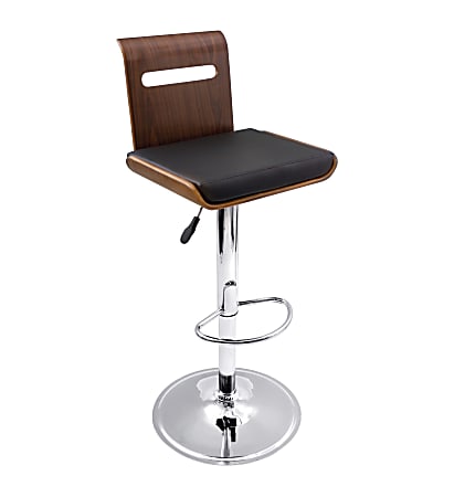 LumiSource Viera Bar Stool, Walnut