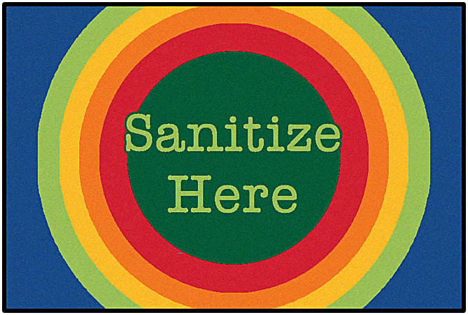 Carpets for Kids KID$Value Activity Rug, Sanitize, 3' x 4-1/2', Rainbow Dot