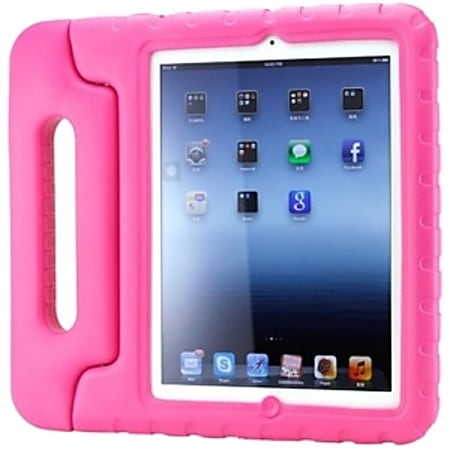 Totally Tablet Kid's Protect-O Shell Carrying Case for iPad Air 1 & 2 - Pink