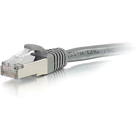 C2G-12ft Cat6 Snagless Shielded (STP) Network Patch Cable - Gray - Category 6 for Network Device - RJ-45 Male - RJ-45 Male - Shielded - 12ft - Gray