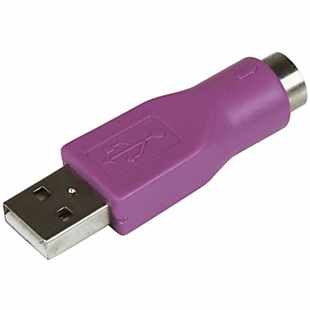StarTech.com - Keyboard adapter - 6 pin PS/2 (F) - 4 pin USB Type A (M) - Connect a supported PS/2 keyboard to the USB port on your computer
