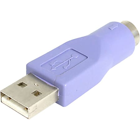StarTech.com - Keyboard adapter - 6 pin PS/2 (F) - 4 pin USB Type A (M) - Connect a supported PS/2 keyboard to the USB port on your computer