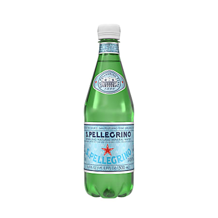 S.Pellegrino® Sparkling Natural Mineral Water, 16.9 Oz, Case of 6 Bottles