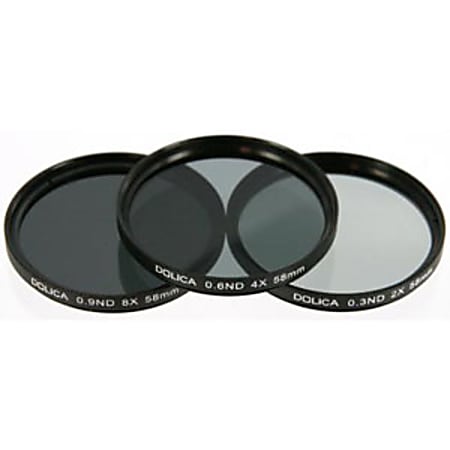 Dolica CF-NDK77 77mm Neutral Density 0.3, 0.6, 0.9 Glass Filter Kit
