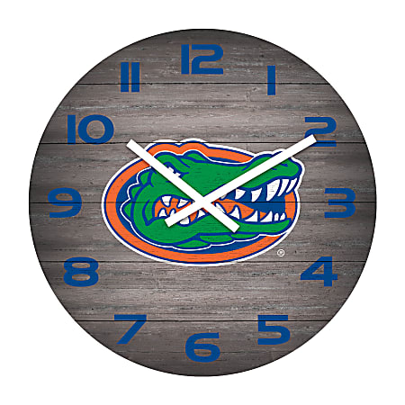 Imperial NCAA Weathered Wall Clock, 16”, University Of Florida