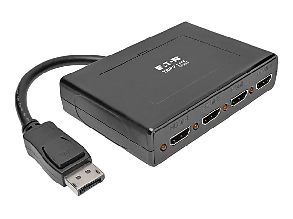 Tripp Lite 4-Port DisplayPort to HDMI Multi Stream Transport Hub MST 4K x 2K @ 24/30Hz - Video/audio splitter - 4 x HDMI - desktop - TAA Compliant