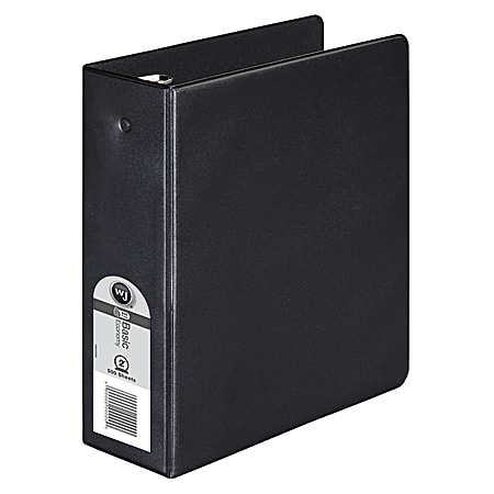 Wilson Jones® 368 Basic Mini 3-Ring Binder, 2" Round Rings, Black