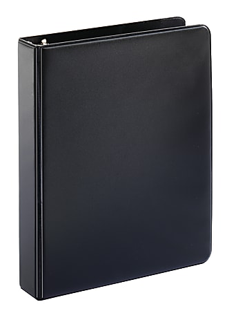 Wilson Jones® 368 Basic Mini 3-Ring Binder, 1" Round Rings, Black