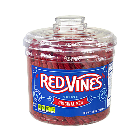 Red Vines Red Licorice Twists, 3.5 Lb Tub