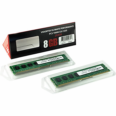 VisionTek 2 x 4GB PC3-10600 DDR3 1333MHz 240-pin