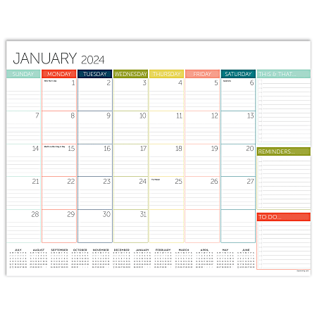 2024 TF Publishing Medium Monthly Desk Pad Calendar,