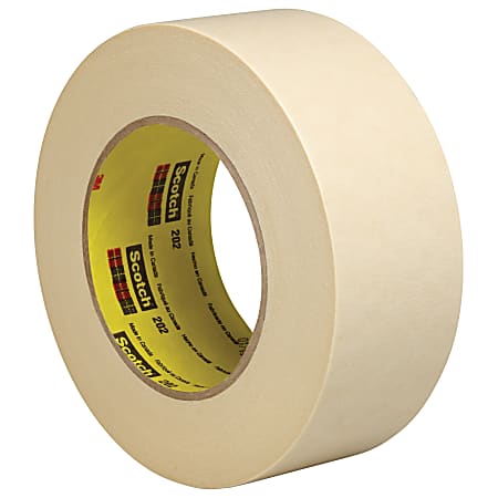 3M™ 202 Masking Tape, 3" Core, 2" x 180', Natural, Pack Of 24