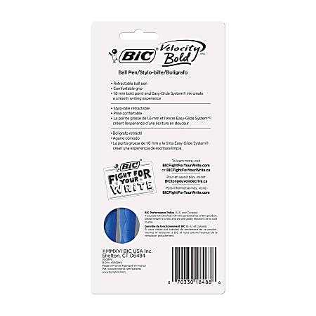 BIC Glide Bold Ballpoint Pens, Bold Point, 1.6 mm, Translucent Barrel,  Black Ink, Pack Of 12 Pens - Zerbee