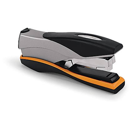 Optima 40 - New Orange/Silver/Black 87842 Low Force Half Strip Desktop Stapler Desk 40 Sheet Capacity Office Compact Size 1 Count Stapler