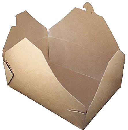 Biopak Food Containers, 8" x 6" x 3", Kraft, Case Of 200