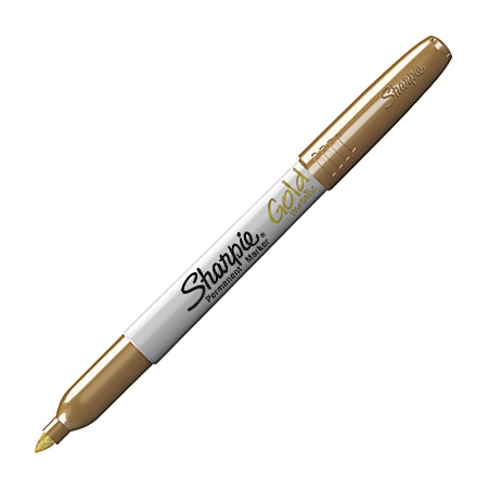 Sharpie Metallic Marker Fine Point Gold - Office Depot