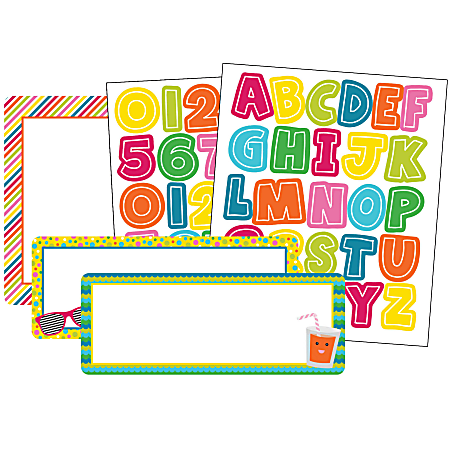 Carson-Dellosa Colorful Chalkboard Variety Sticker Pack, School