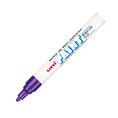 Uni-Paint® Markers, Medium Point, Violet, Pack Of 12