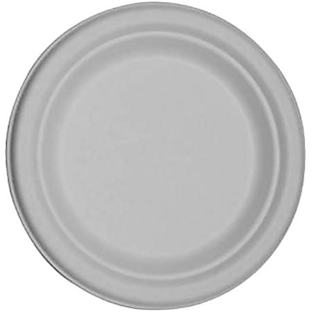PrimeLink Bagasse Pulp Plates, 7", White, Pack Of 1,000