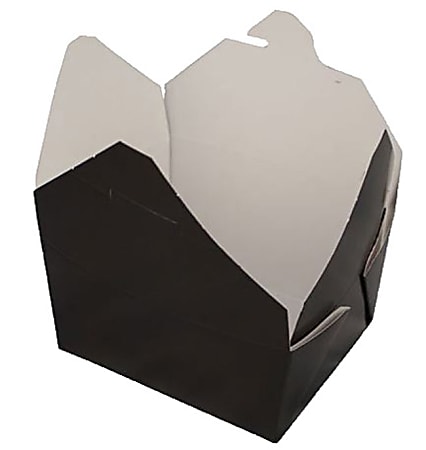 Biopak Food Containers, 4" x 4" x 2", Black, Case Of 450