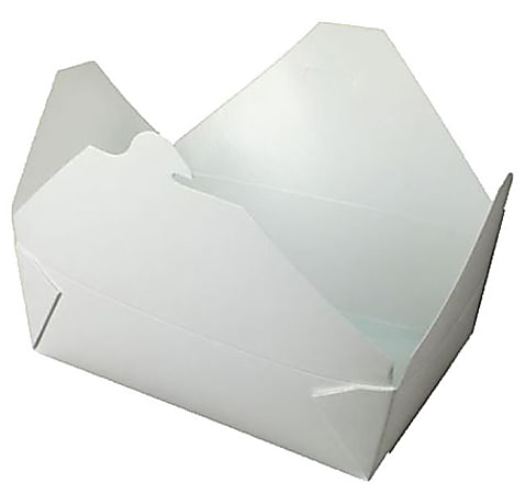 Biopak Food Containers, 8" x 6" x 3", White, Case Of 200