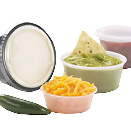 Plastic Food Portion Cups, 3.25 Oz, Clear, Tube Of 250