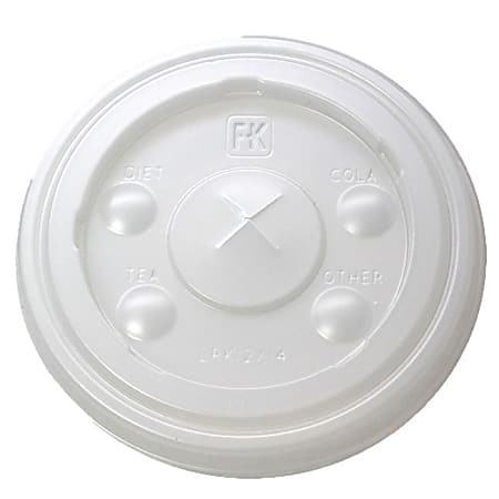 Plastic Lids For RK12 Beverage Cups, Carton Of 1,00