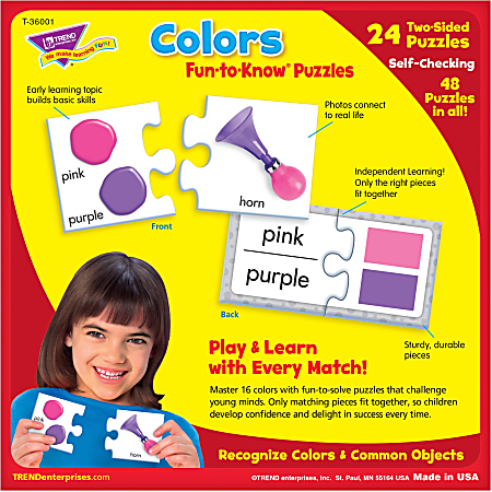 Trend Colors Fun-to-know Puzzles - Theme/Subject: Learning, Fun - 5-14 Year48 Piece Trend Colors Fun-to-know Puzzles - Theme/Subject: Learning, Fun - 5-14 Year48 Piece
