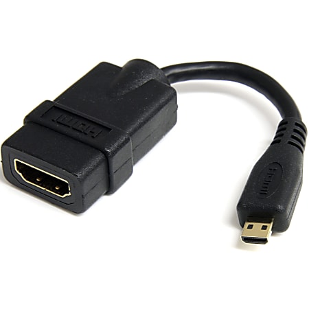 StarTech.com Mini HDMI to HDMI Adapter, 4K Ultra HD High Speed HDMI Adapter  - HDACFM5IN - Audio & Video Cables 