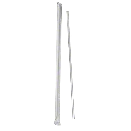 Goldmax Individually Wrapped Flexible Straws, 7 3/4", Clear, Case Of 5,000