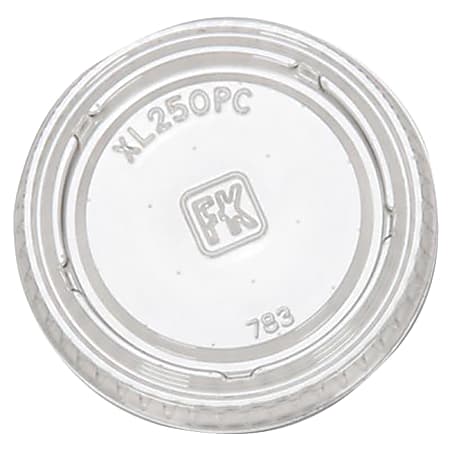 Plastic Lids For PC150 And PC200 1.5 Oz Squat Food Portion Cups, Clear, Tube Of 125