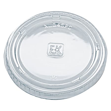 Fabri-Kal® Polystyrene Portion Cup Lids, Fits 3.25 - 5.5 Oz Cups, Clear, Carton Of 2,500 Lids