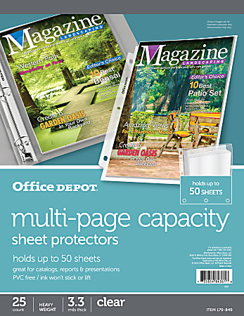 Office Depot® Brand Multi-Page Capacity Sheet Protectors, 8-1/2