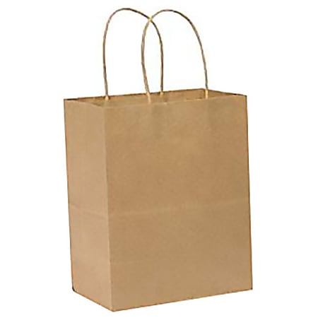 Duro Bag Novolex™ Paper Shopping Bags, 10 1/4"H x 8"W x 4 1/2"D, Kraft, Carton Of 250