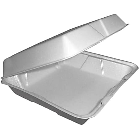 Dolco Foam Hinged Food Containers 1 Compartment 9 x 9 White Pack Of 150 ...