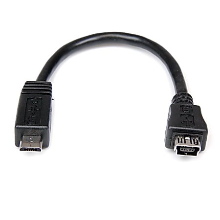 StarTech.com 6in Micro USB to Mini USB Adapter Cable M/F - Connect Micro USB devices using a Mini USB Cable - UUSBMUSBMF6