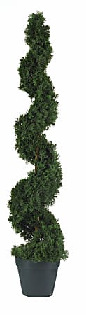 Nearly Natural 4&#x27; Cedar Spiral Topiary