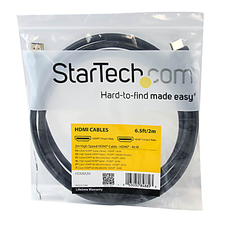 StarTech.com Premium High Speed HDMI Cable with Ethernet - 2m