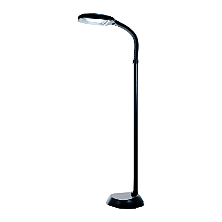 Lavish Home Sunlight Floor Lamp, 64"H, Black Shade/Base