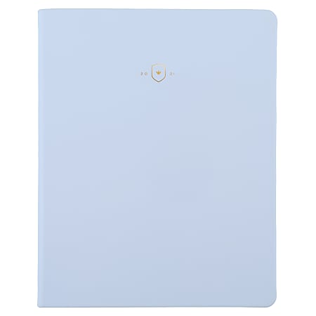 AT-A-Glance® Emily Ley Dapperdesk Casebound Weekly/Monthly Planner, 8" x 10", Blue/Gold, January To December 2021, DD13B-403