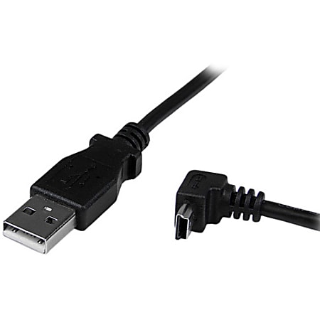 StarTech.com 0.5m Mini USB Cable - A to Down Angle Mini B - 1.64 ft USB Data Transfer Cable for GPS Receiver, Cellular Phone, Camera, Smartphone, Digital Camera, Portable Hard Drive, PC, Tablet