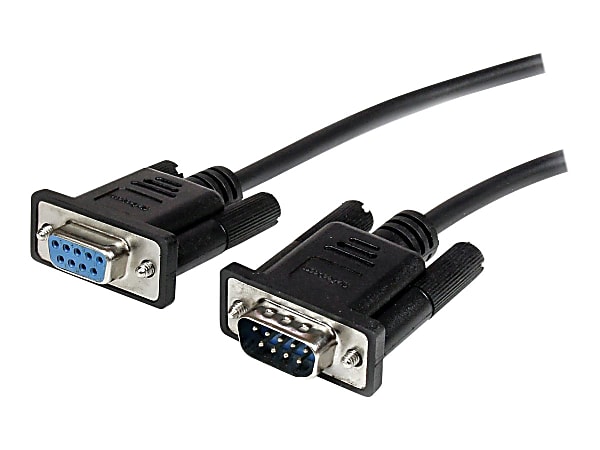 StarTech.com 1m Black Straight Through DB9 RS232 Serial Cable - M/F (MXT1001MBK) - Serial extension cable - DB-9 (M) to DB-9 (F) - 3.3 ft - black - for P/N: 1P3FPC-USB-SERIAL, ICUSB2321F, ICUSB2324, ICUSB2324I, ICUSB232IS, ICUSB232V2