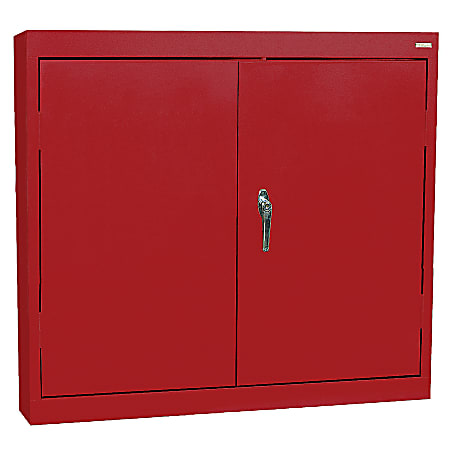 Sandusky® 30"W Steel Wall Cabinets With 2 Solid Doors, 30"H x 30"W x 12"D, Red