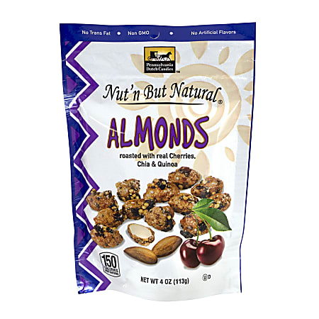 Pennsylvania Dutch Candies Nut'n But Natural Almonds With Cherries, Chia And Quinoa, 4 Oz, Pack Of 4