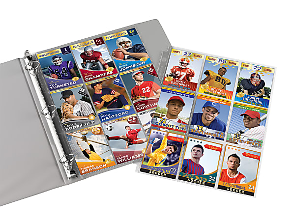 9 Pocket Page Protector, Trading Card Sleeves Pages Card Binder Baseball  Card Sheets for Standard Size Cards, Coupon, Sport Cards, Game Cards