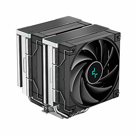 DeepCool 260W Dual Tower High Performance CPU Cooler With 6 Copper Heat Pipes, 6-5/16”H x 5-7/16”W x 5”D, Black, AK620