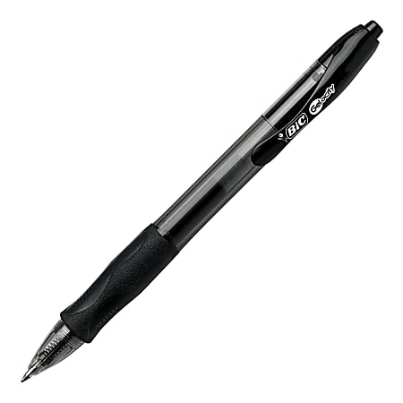 BIC Retractable Gelocity Gel Pens 0.7mm Medium 15 Pack Black Gel Ink 