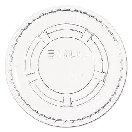 Dart® Plastic Lids For 0.5 - 1 Oz Portion/Soufflé Cups, Clear, Case Of 2,500